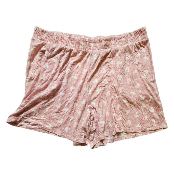 Disney Mickey Mouse Women's Pink Graphic Print‎ Sleep Shorts Size M soft - Picture 1 of 10